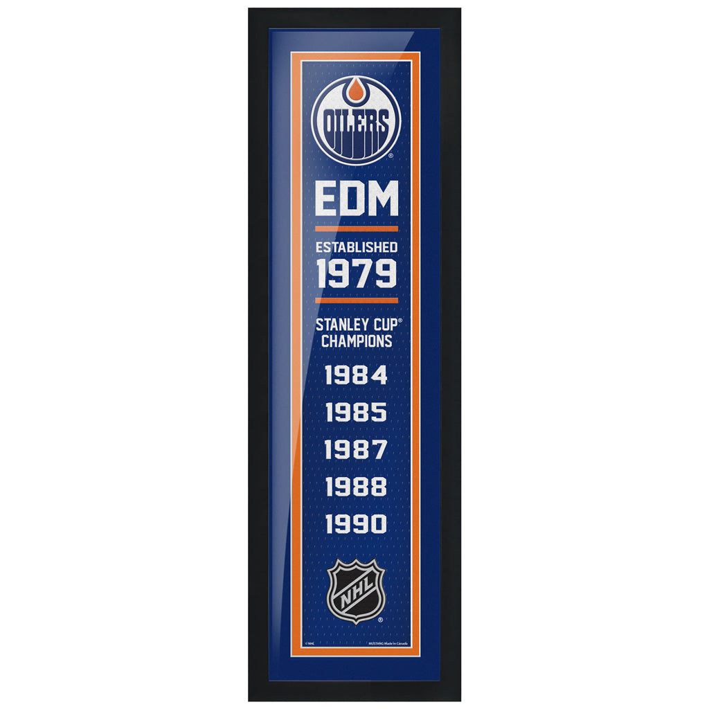 Edmonton Oilers 6x22 Empire Framed Sign – Hockey Hall of Fame