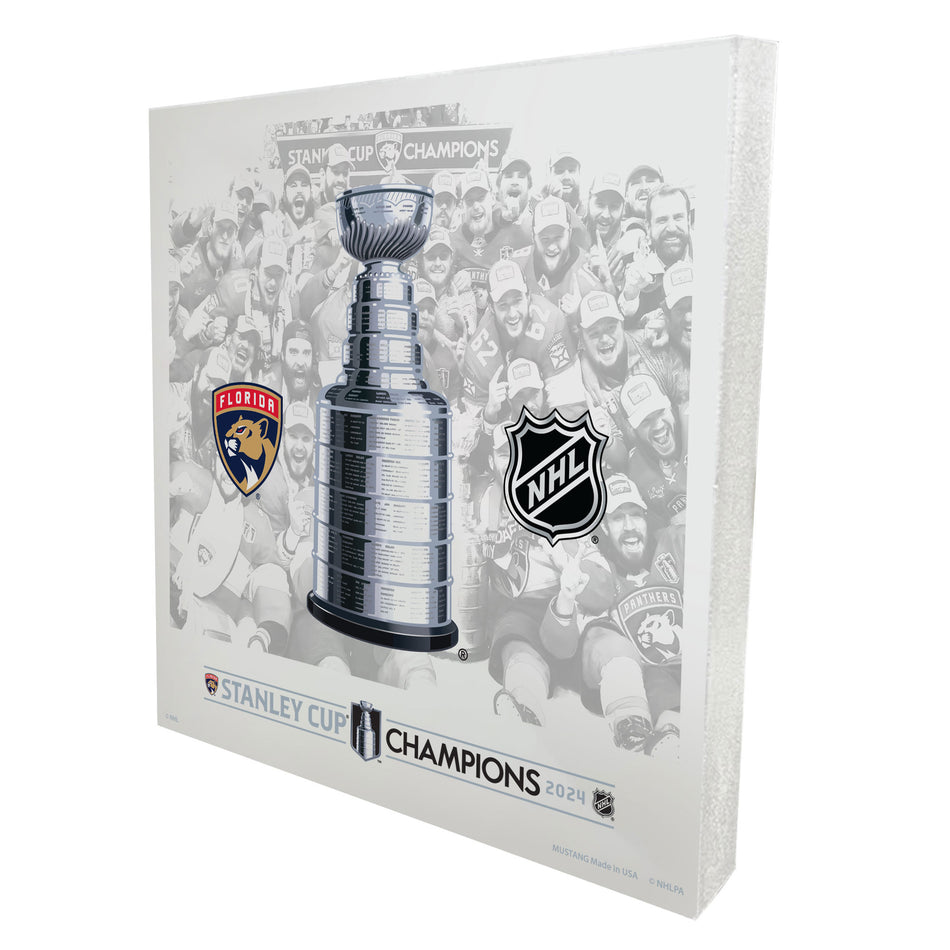 Florida Panthers Stanley Cup Champions Wooden Plaque 8" x 8"
