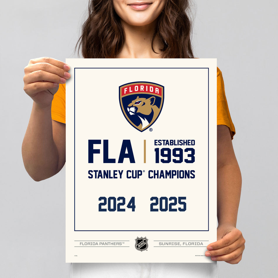 Florida Panthers 12x16 2025 Stanley Cup Champs Dynasty Print