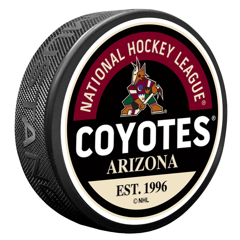 Arizona Coyotes Puck - Block Design