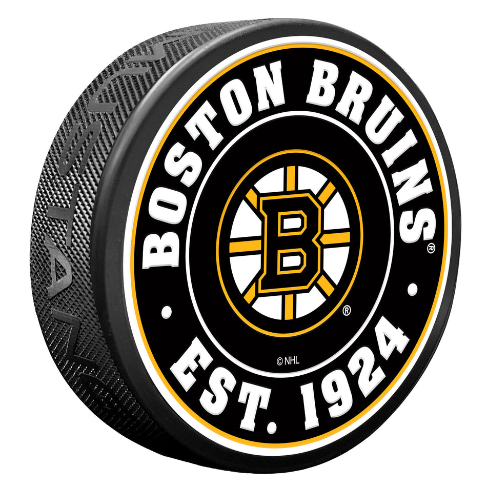 Boston Bruins Established Textured Puck