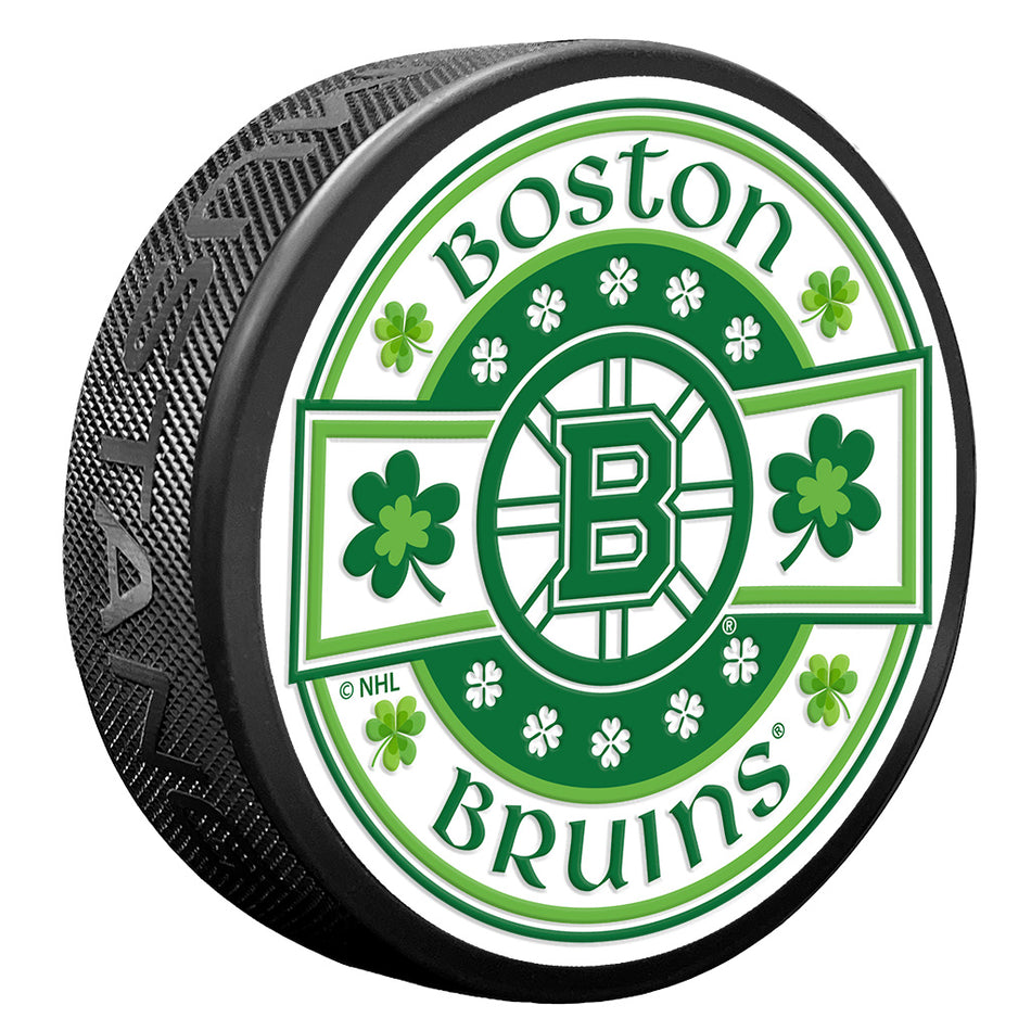 Boston Bruins Lucky St. Patricks Day Puck