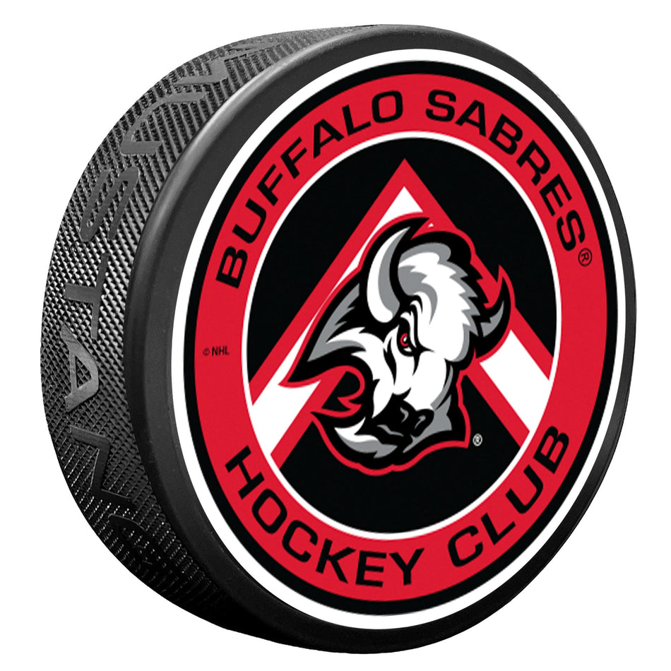 Buffalo Sabres Goathead Puck - Chevron Banner
