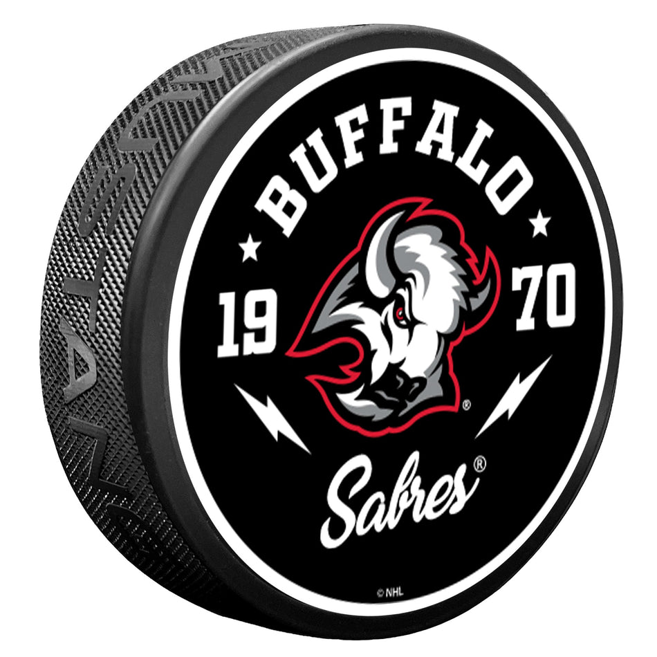 Buffalo Sabres Goathead Puck - Bolt
