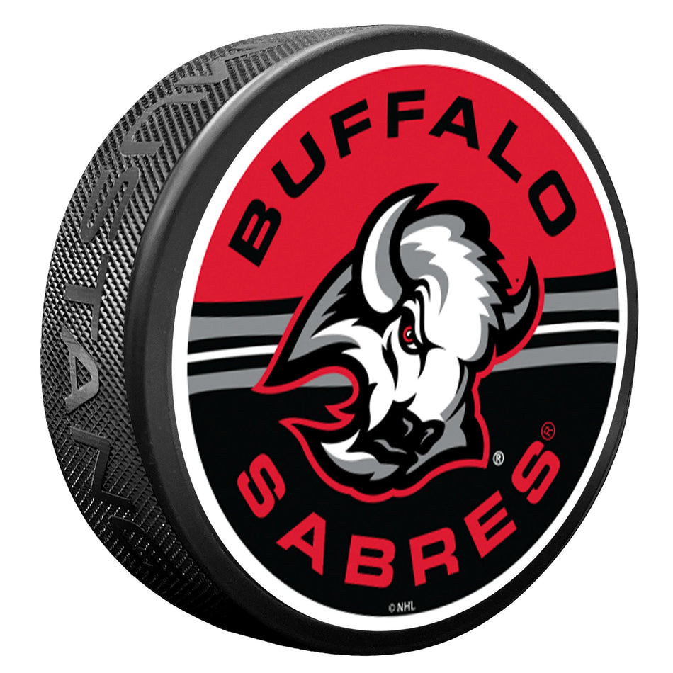 Buffalo Sabres Goathead Puck - Half & Half