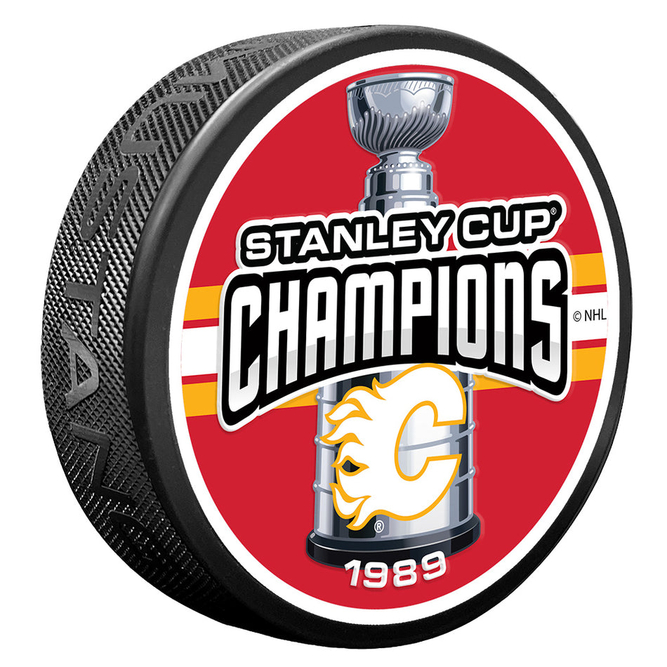 Calgary Flames Puck -  1 TIME CHAMP