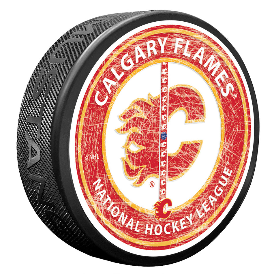 Calgary Flames Puck -  Center Ice