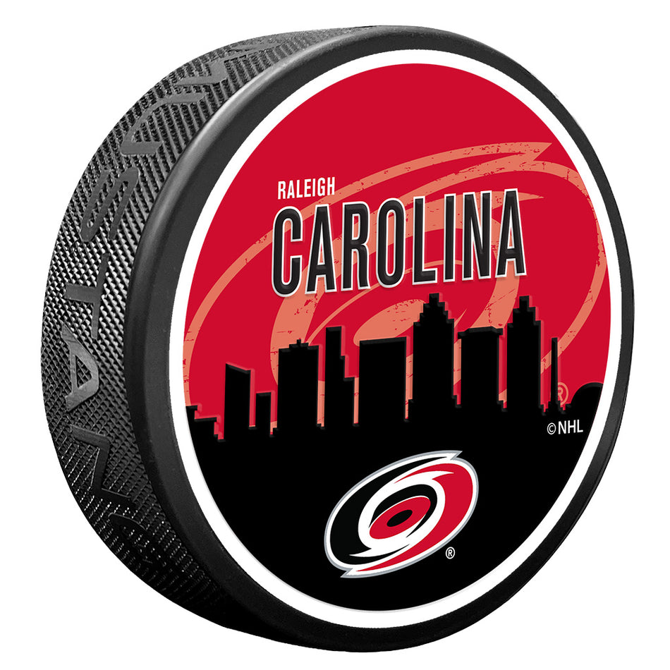 Carolina Hurricanes Skyline Puck