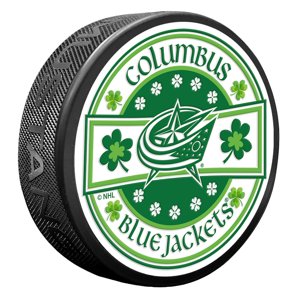 Columbus Blue Jackets Lucky St. Patricks Day Puck