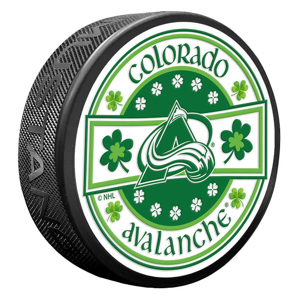 Colorado Avalanche Lucky St. Patricks Day Puck