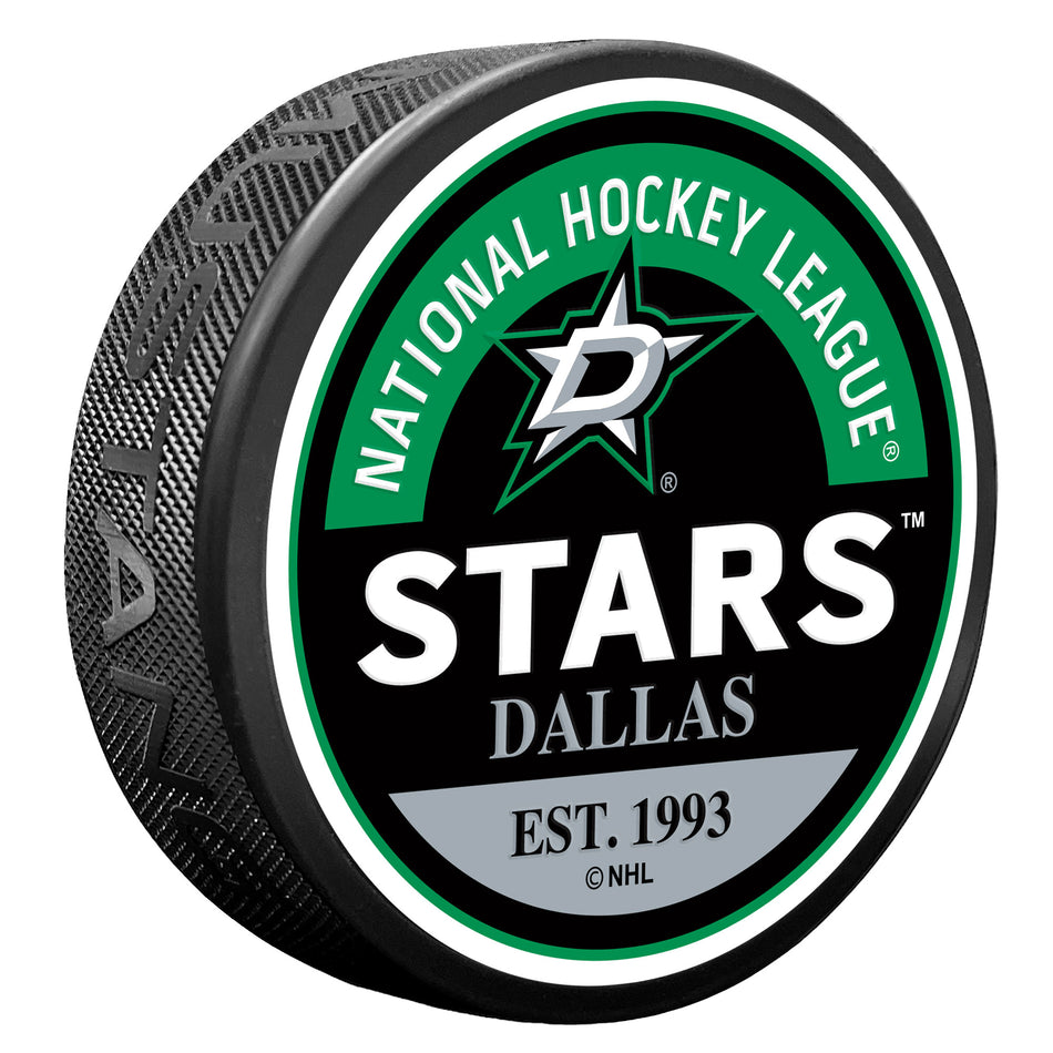 Dallas Stars Puck - Block Design