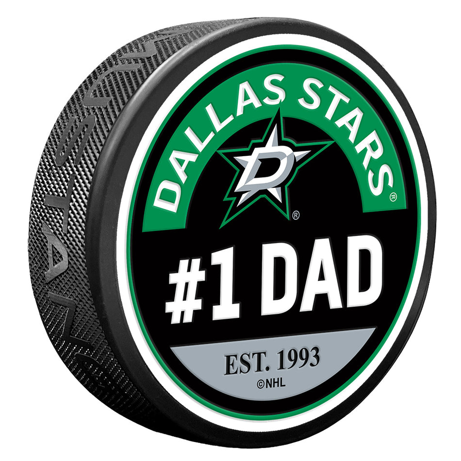 Dallas Stars Puck - #1 Dad Design