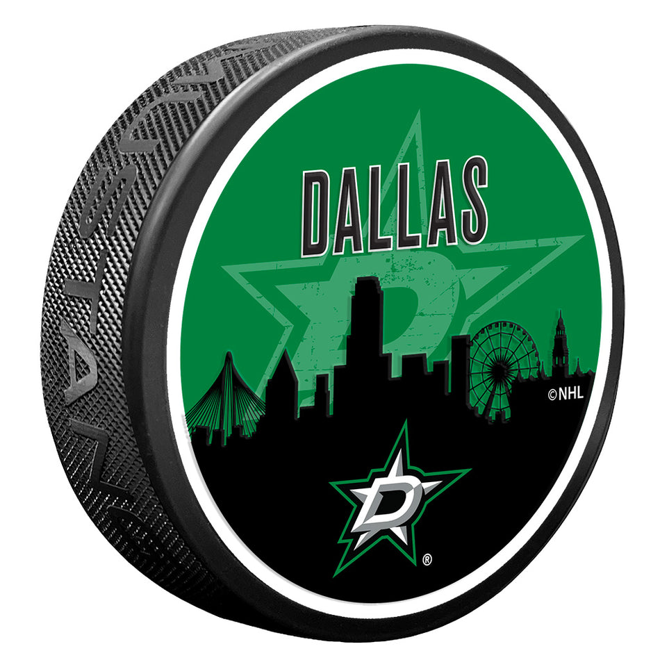 Dallas Stars Skyline Puck