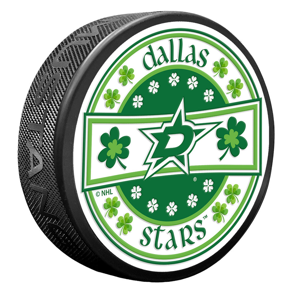 Dallas Stars Lucky St. Patricks Day Puck