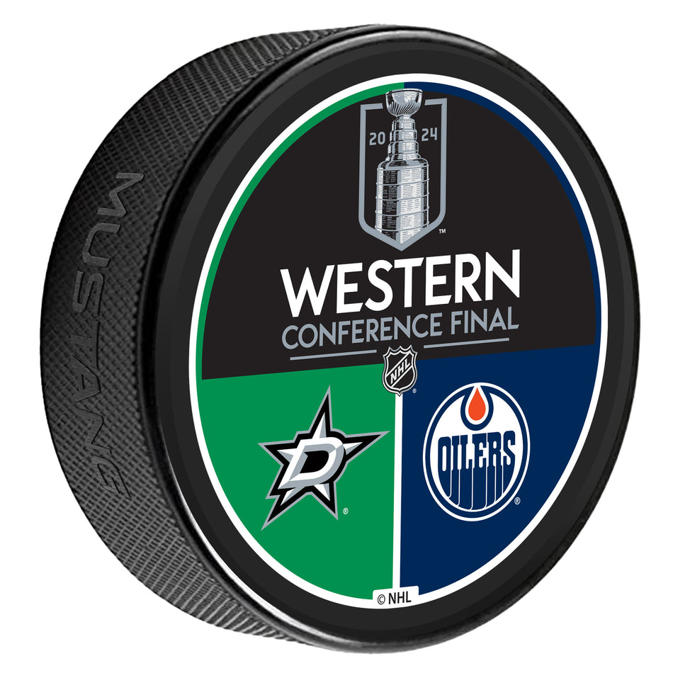 2024 NHL Stanley Cup Playoffs Puck | Dallas Stars / Edmonton Oilers Match Up