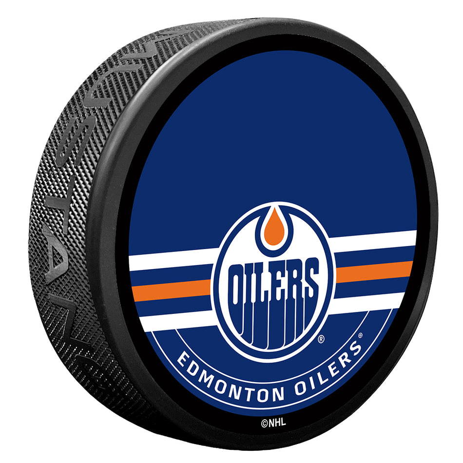 Edmonton Oilers Autograph Puck with Texture