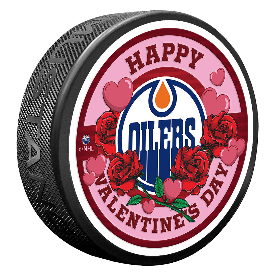 Valentine's Day Edmonton Oilers Puck