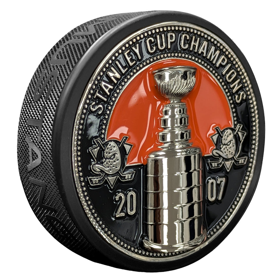 Anaheim Ducks Puck | Ultra 3D Stanley Cup Medallion