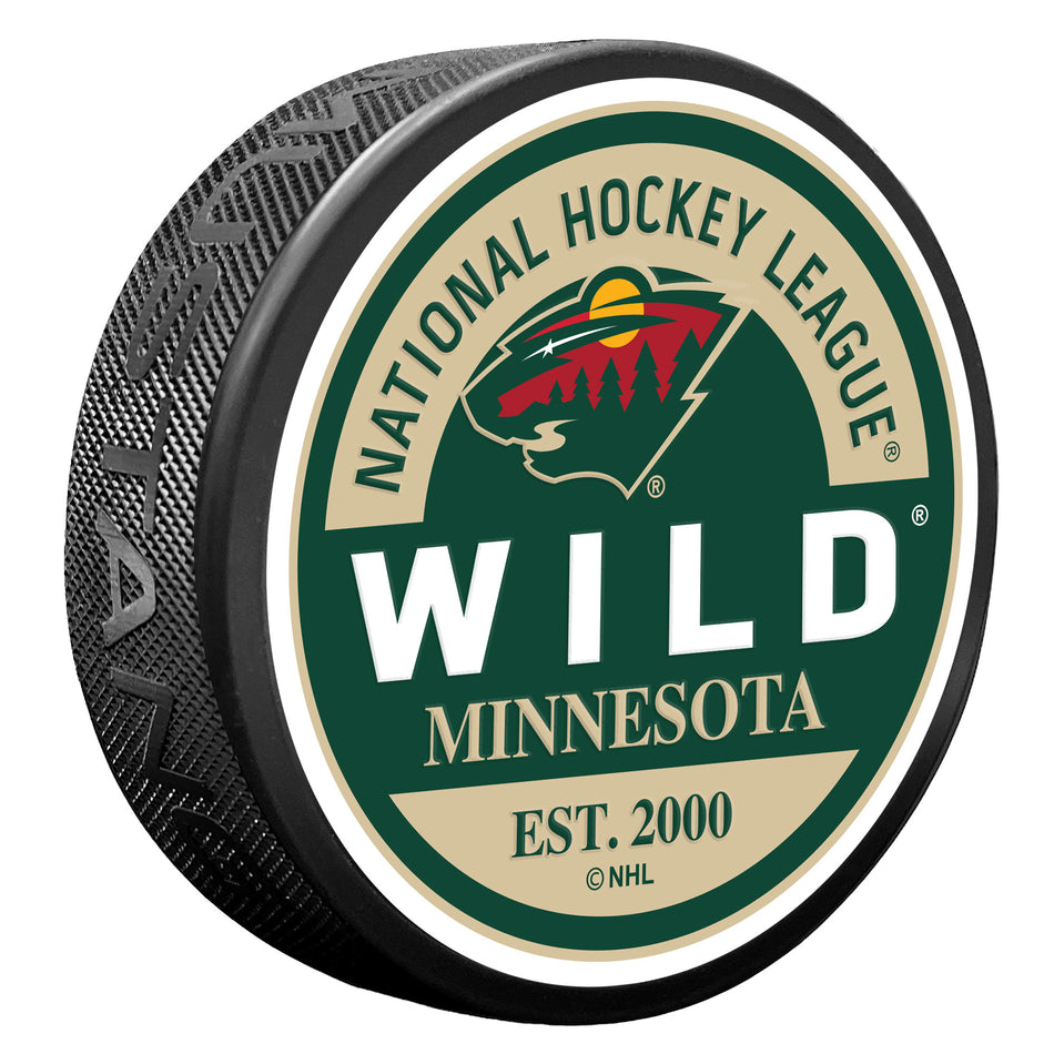 Minnesota Wild Puck - Block Design