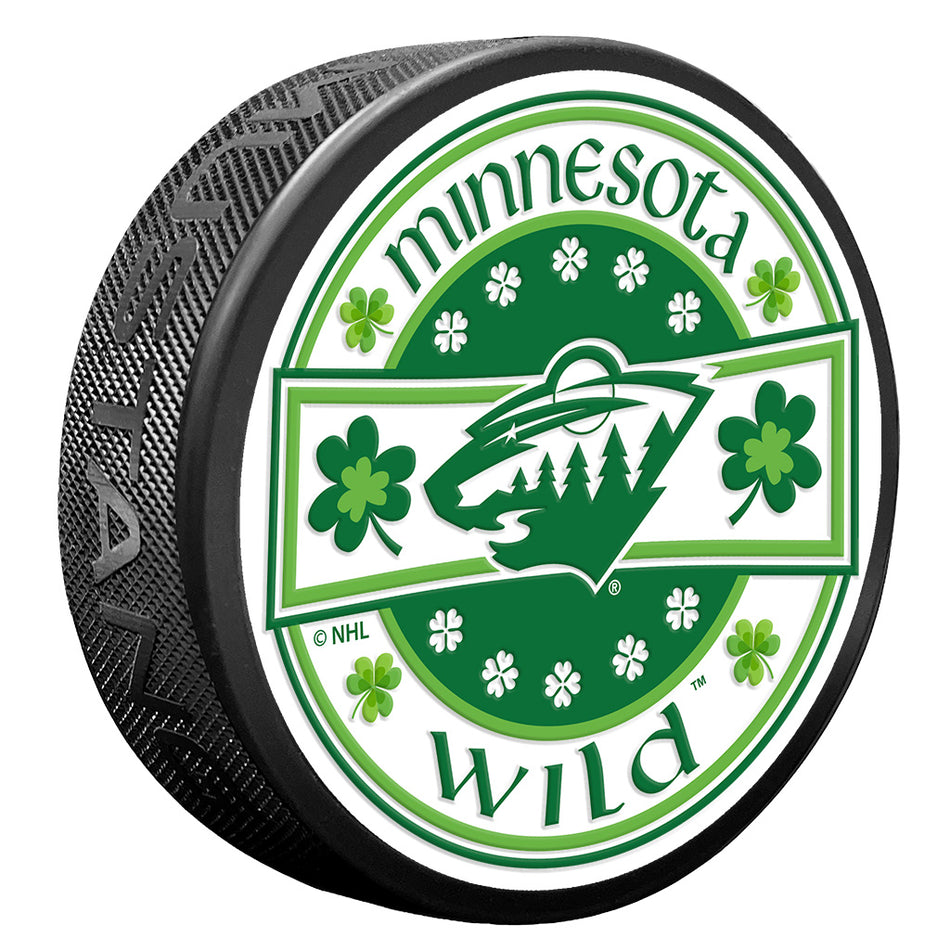 Minnesota Wild Lucky St. Patricks Day Puck