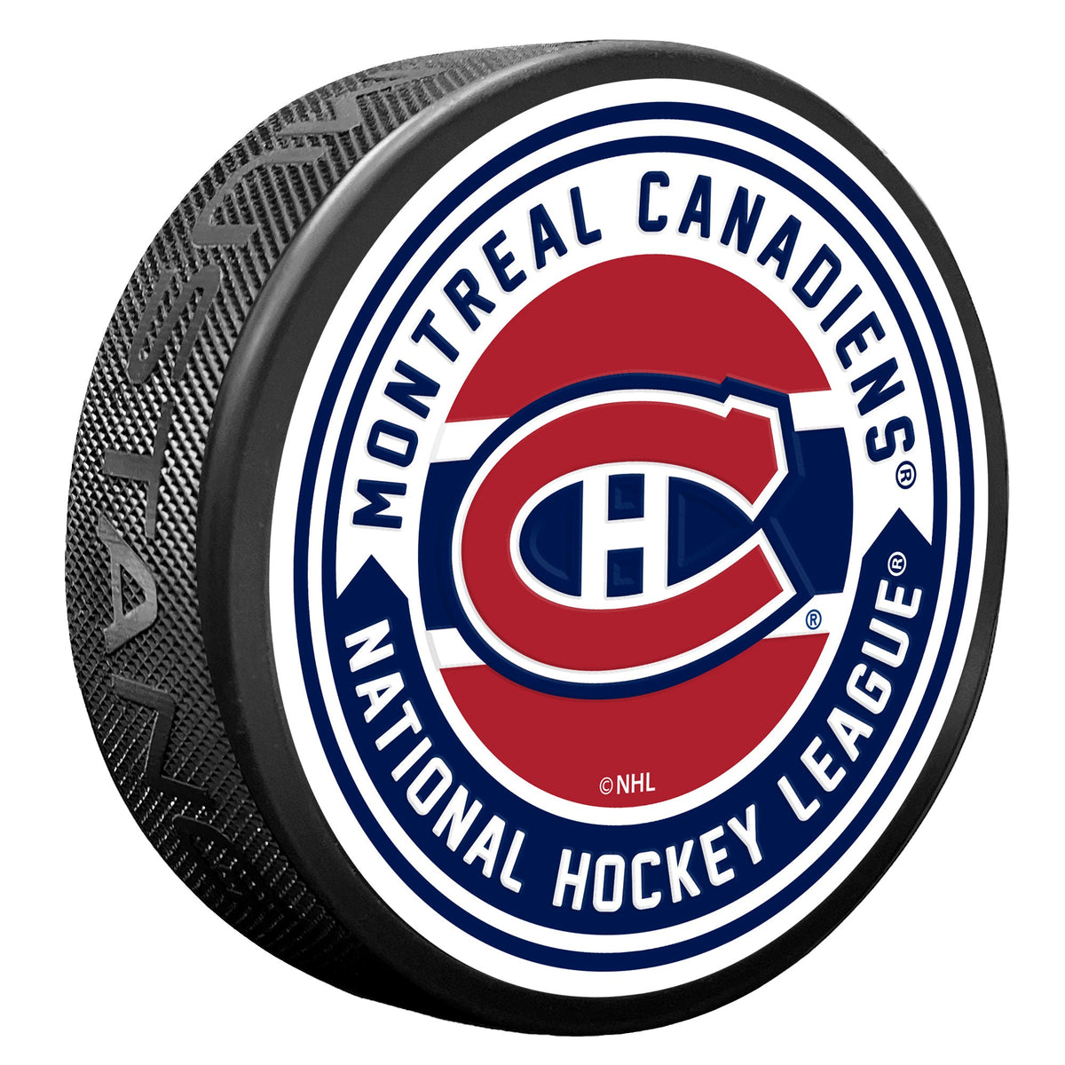 Puck Features Montreal Canadiens Puck | Arrow Design | Hockey Hall of Fame