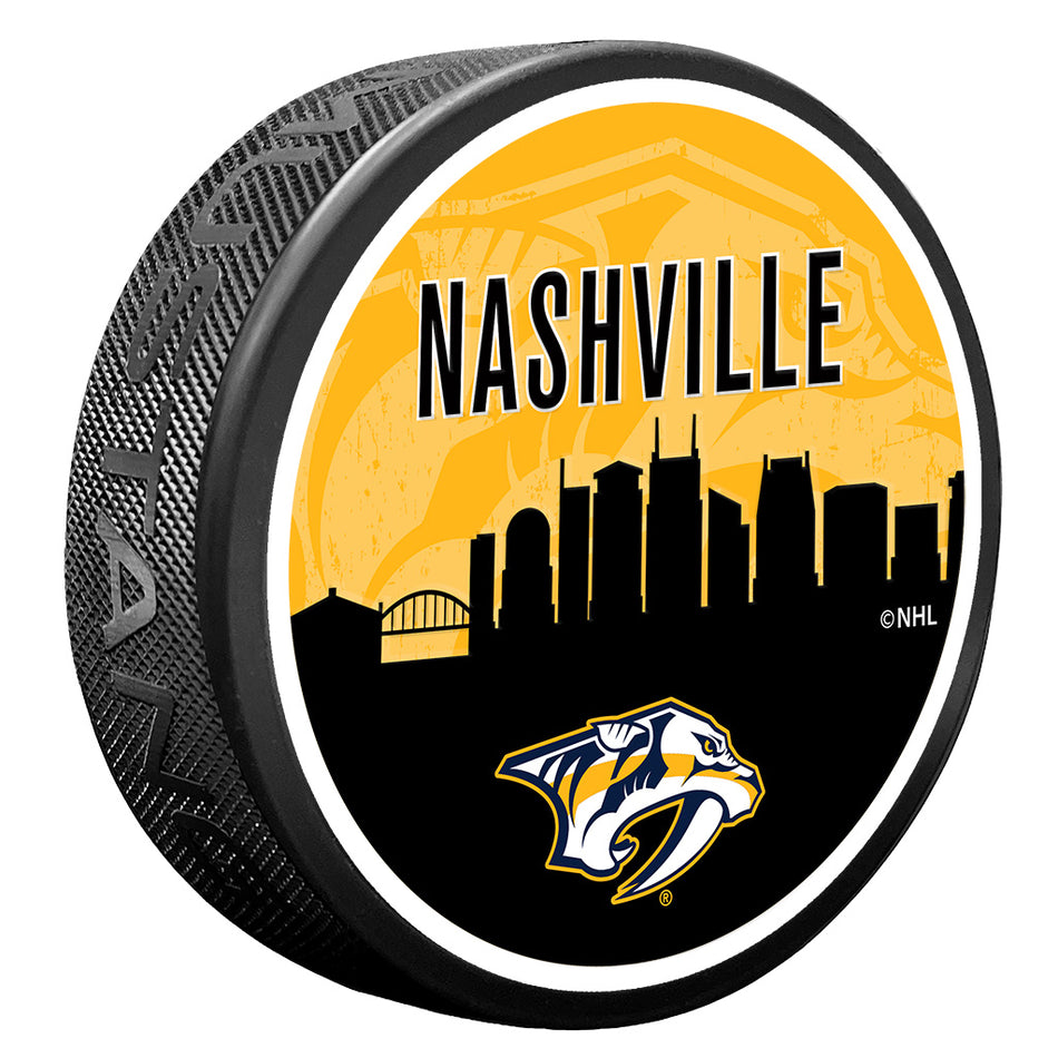 Nashville Predators Skyline Puck