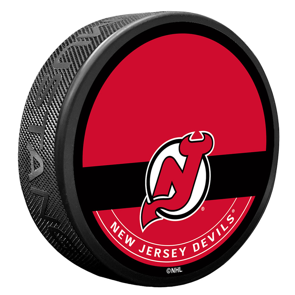 New Jersey Devils Autograph Puck with Texture