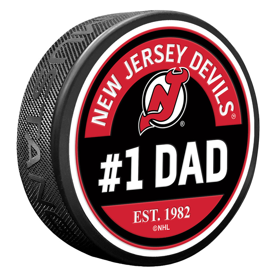 New Jersey Devils Puck - #1 Dad Design