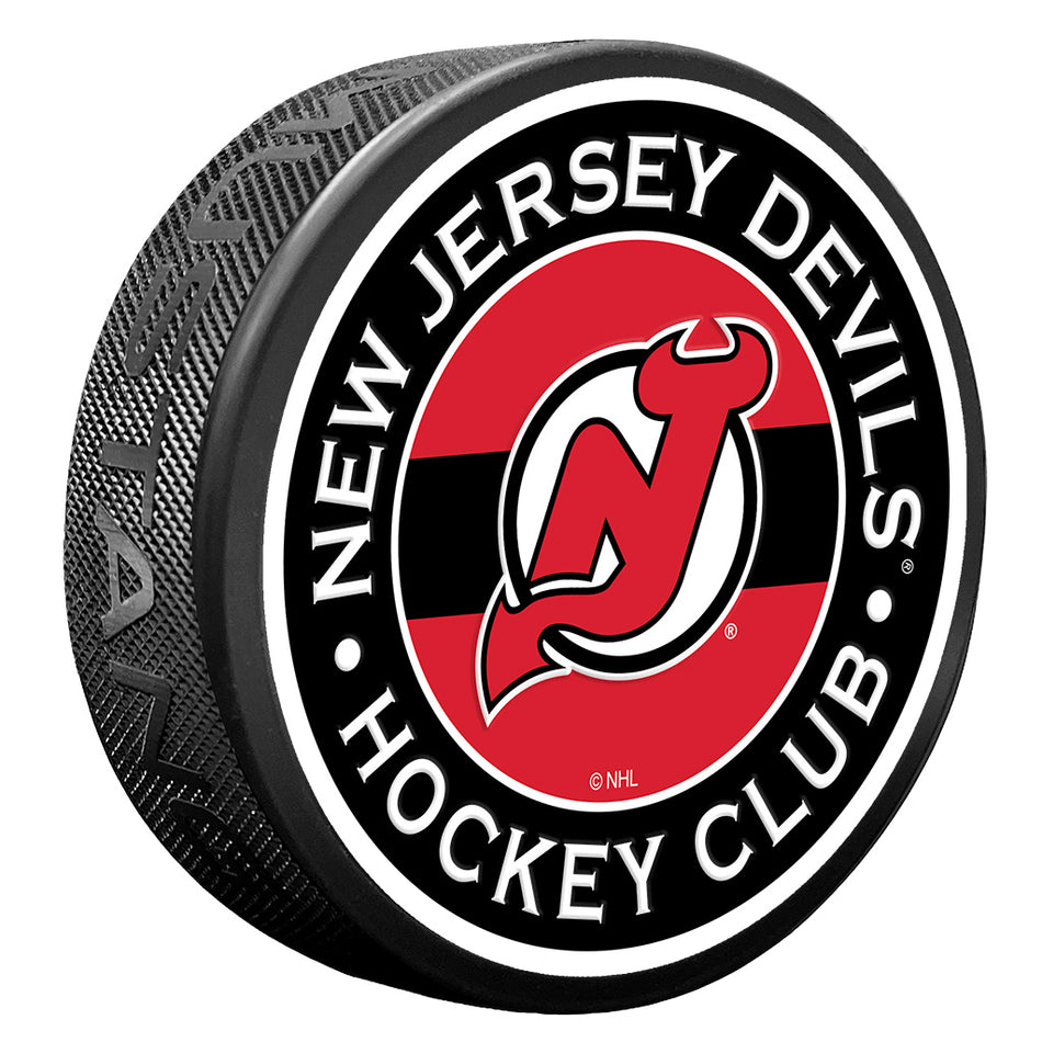 New Jersey Devils Puck - Stripe Design