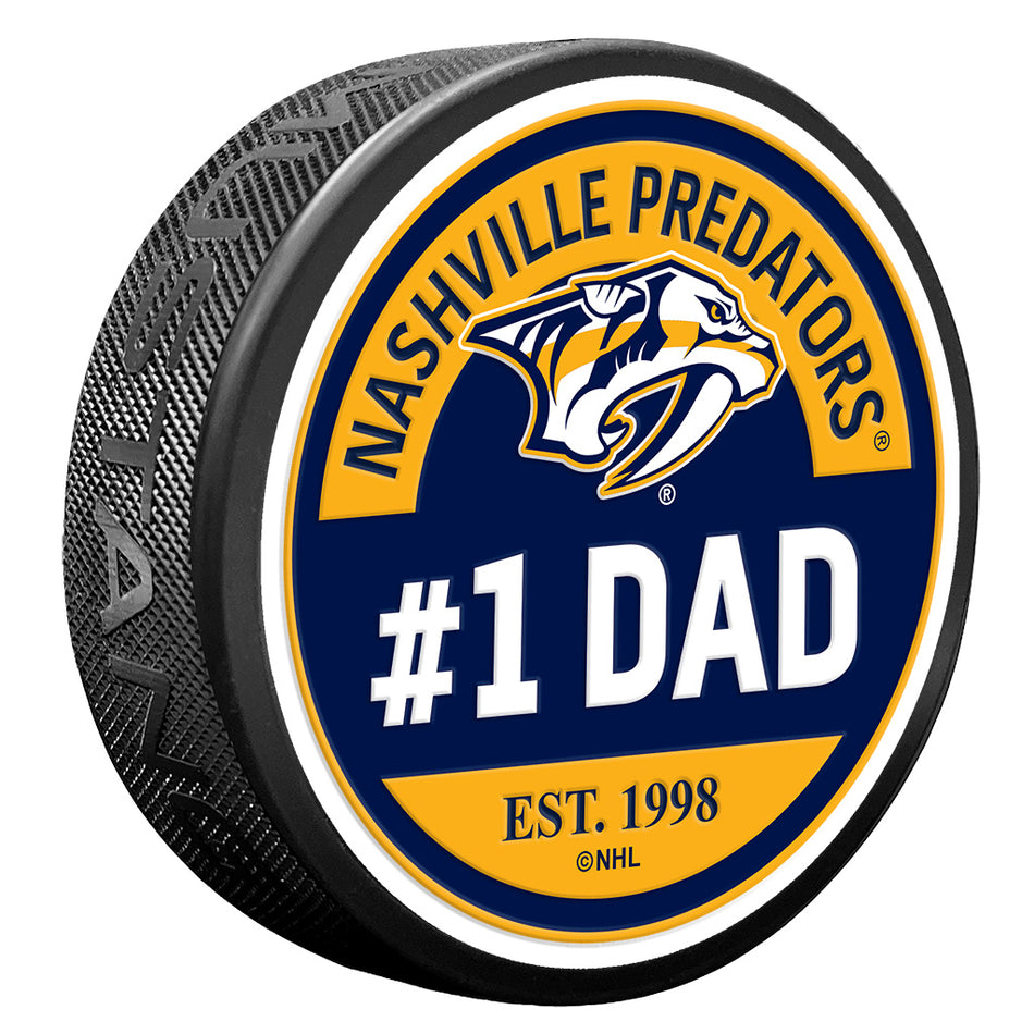 Nashville Predators Puck - #1 Dad Design