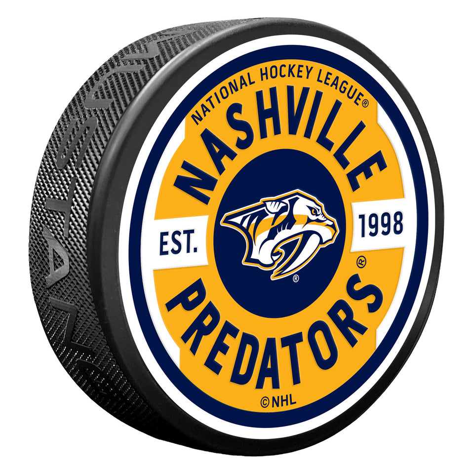 Nashville Predators Gear Textured Puck