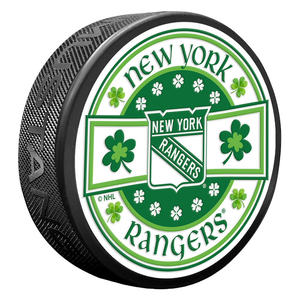 New York Rangers Lucky St. Patricks Day Puck