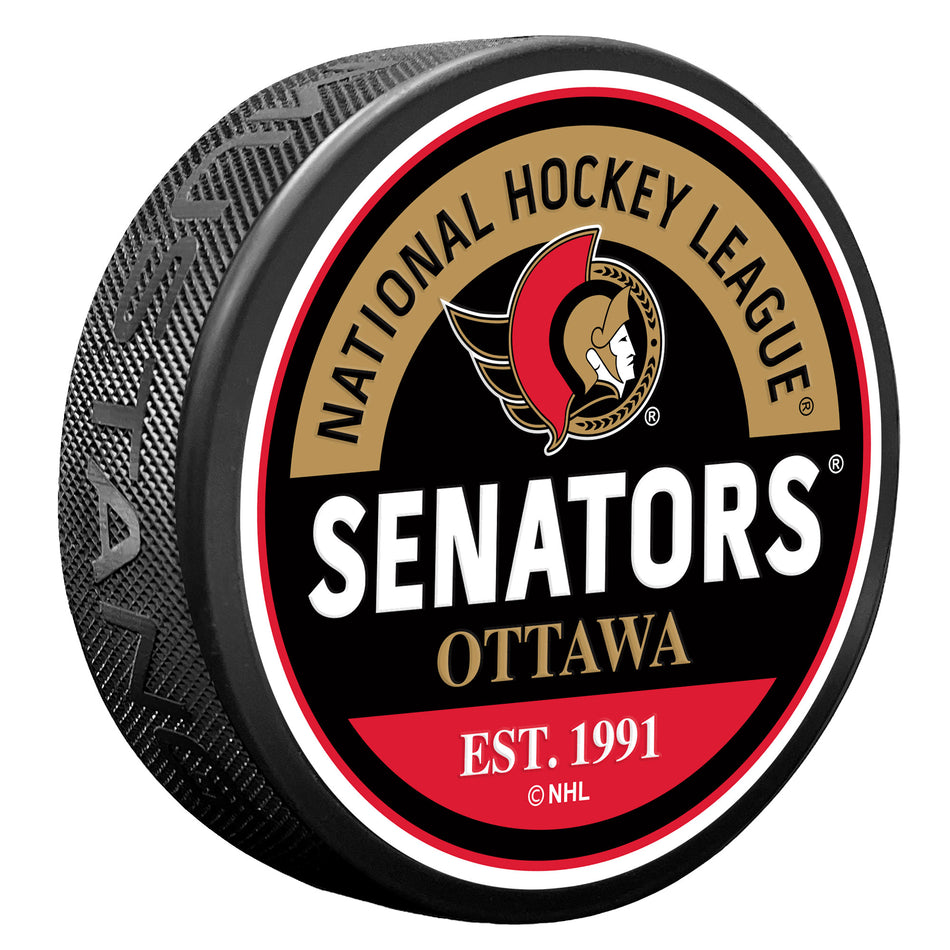 Ottawa Senators Puck - Block Design