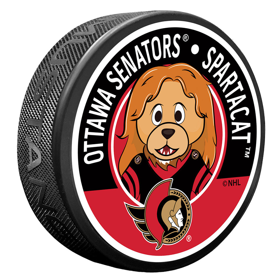 Ottawa Senators Sparty Mascot Textured  Puck
