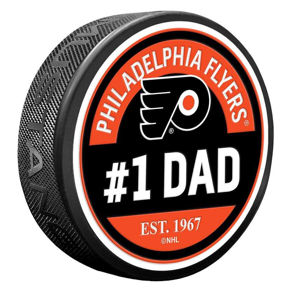 Philadelphia Flyers Puck - #1 Dad Design