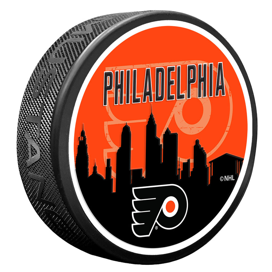 Philadelphia Flyers Skyline Puck