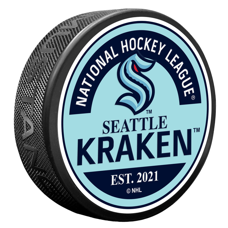 Seattle Kraken Puck - Block Design