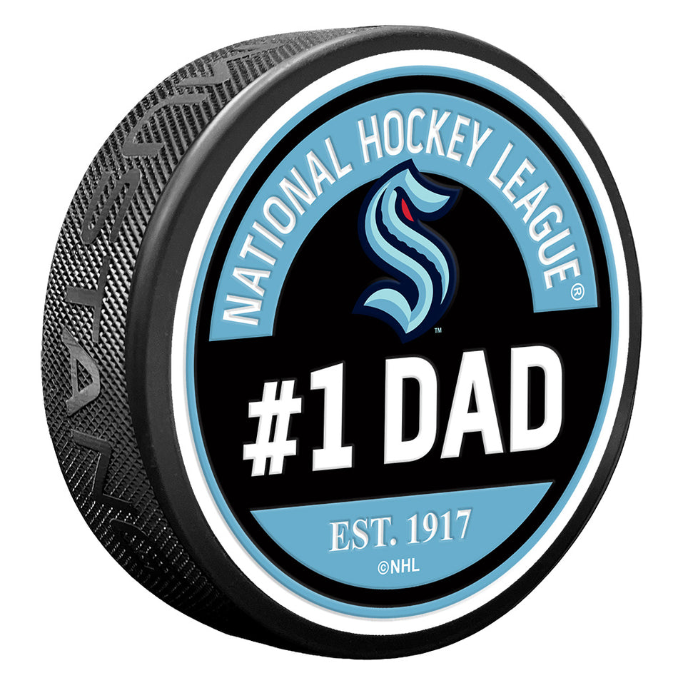 Seattle Kraken Puck - #1 Dad Design