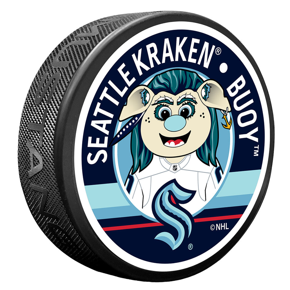 Seattle Kraken Buoy Mascot Textured Puck