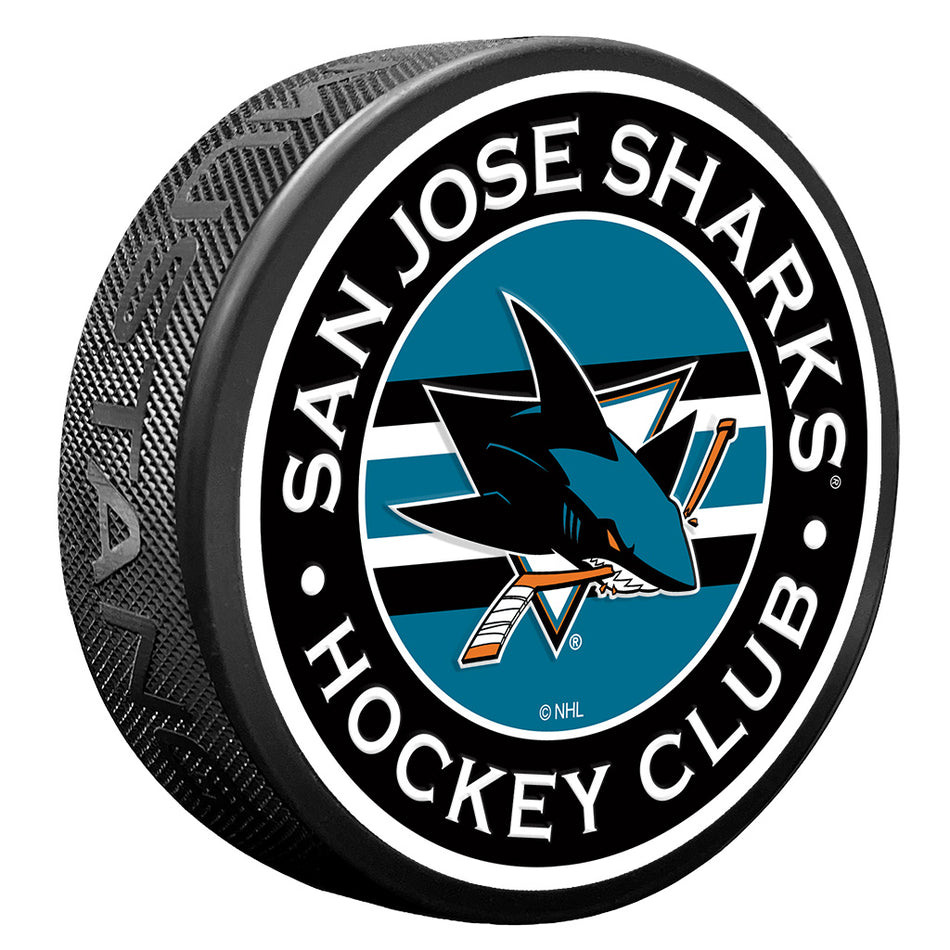 San Jose Sharks Puck - Stripe Design