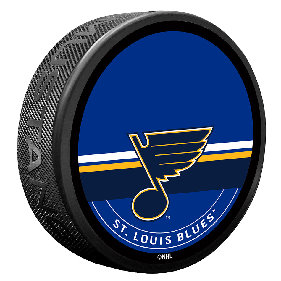 St. Louis Blues Autograph Puck with Texture