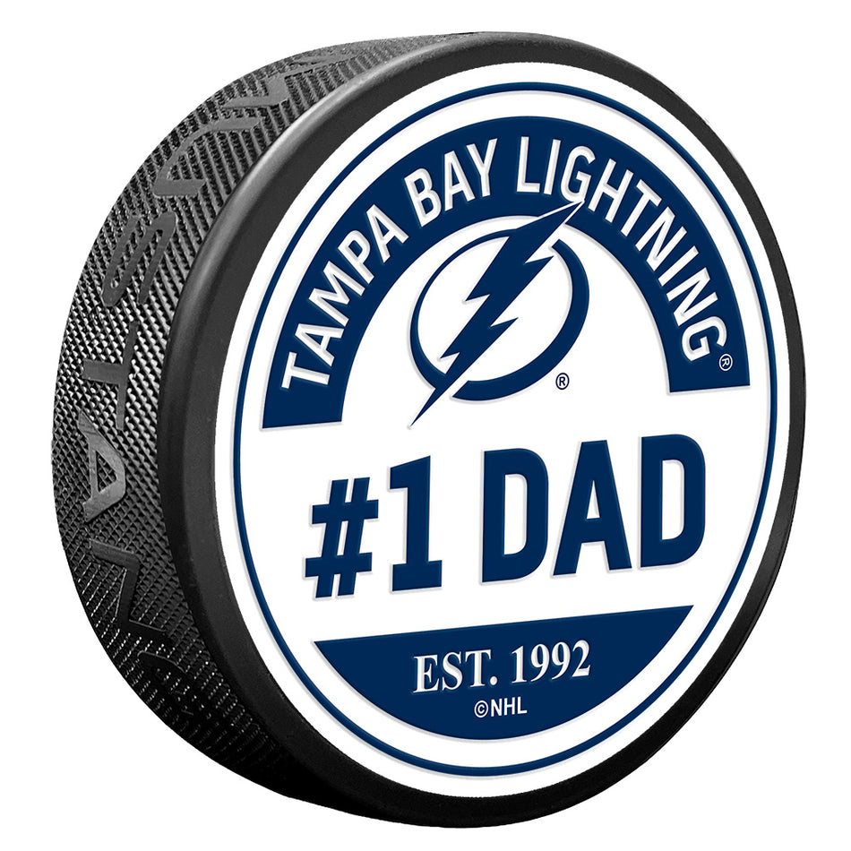 Tampa Bay Lightning Puck - #1 Dad Design