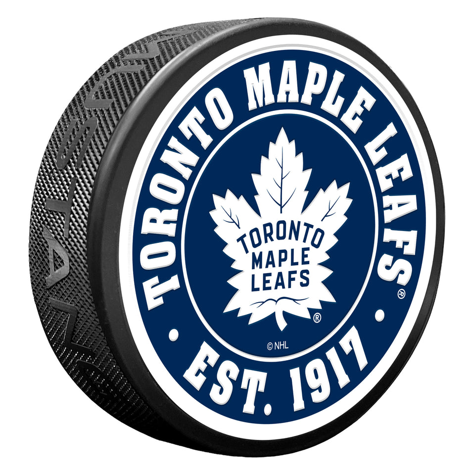 Toronto Maple Leafs Hockey Puck | Established Textured