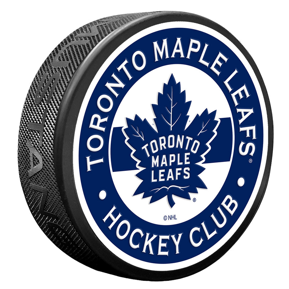 Toronto Maple Leafs Puck - Stripe Design