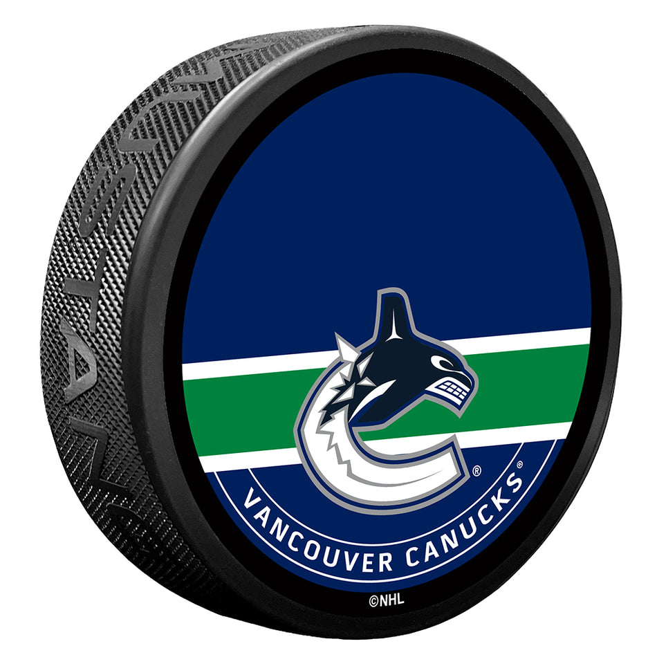 Vancouver Canucks Autograph Puck with Texture