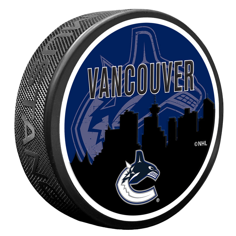 Vancouver Canucks Skyline Puck