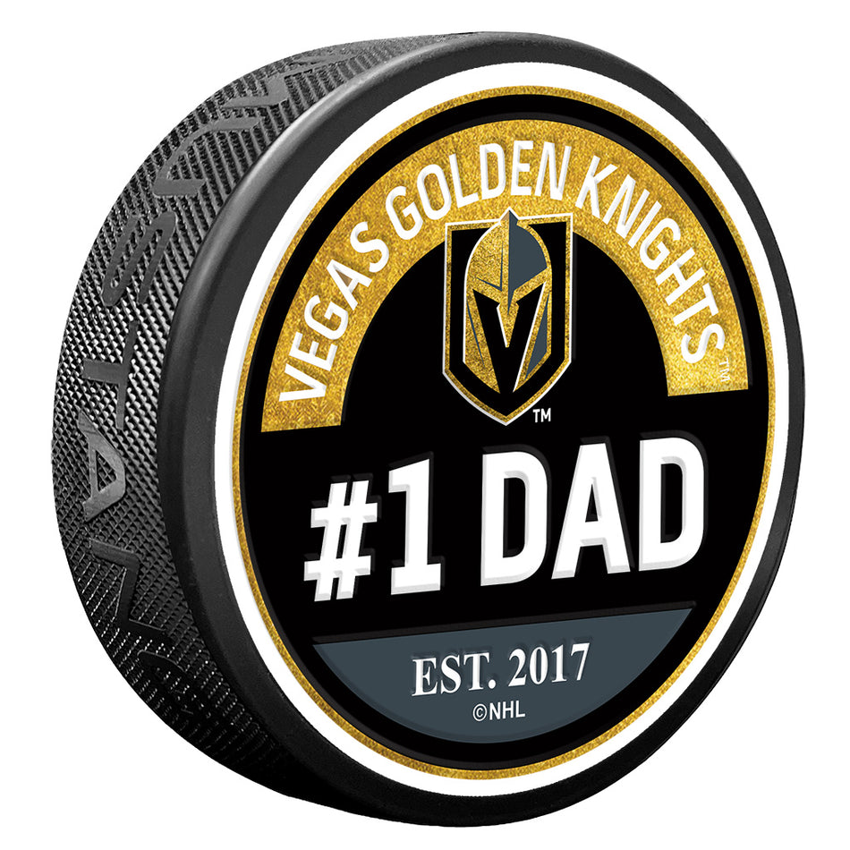 Vegas Golden Knights Puck - #1 Dad Design