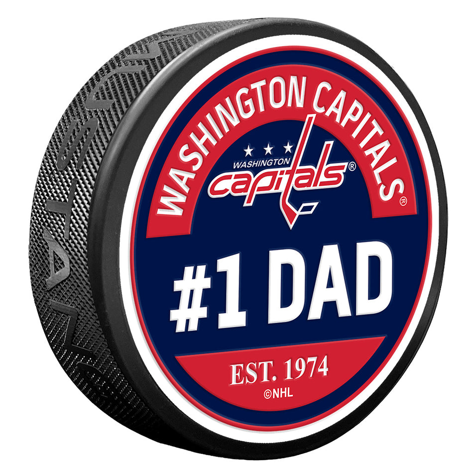 Washington Capitals Puck - #1 Dad Design