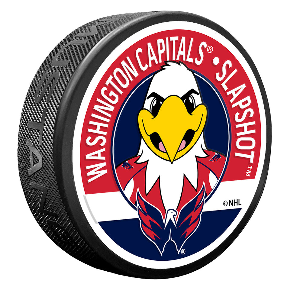 Washington Capitals Slapshot Mascot Textured Puck