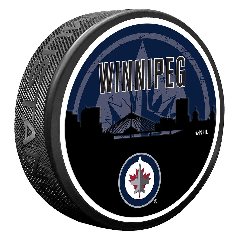 Winnipeg Jets Skyline Puck
